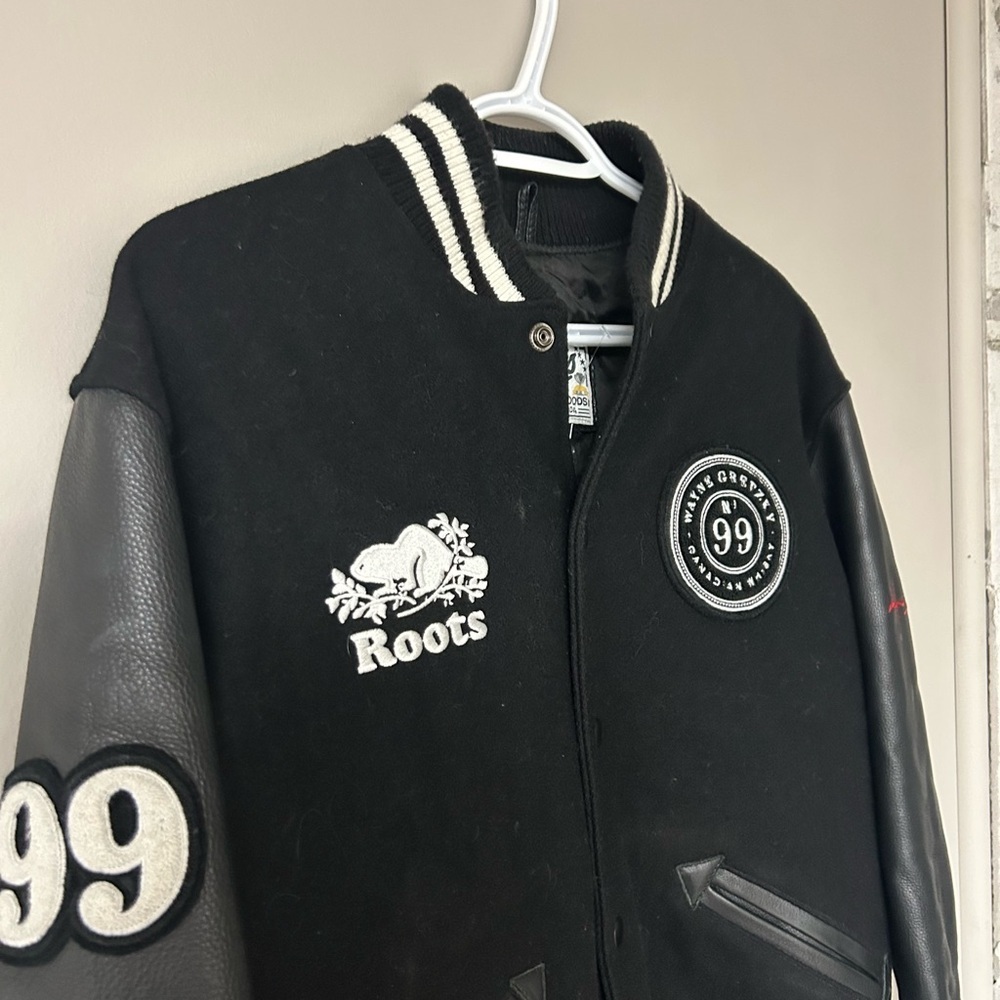 Roots x Wayne Gretzky Whiskey Grade Rare Jacket Men Size Large Black - Picture 3 of 8